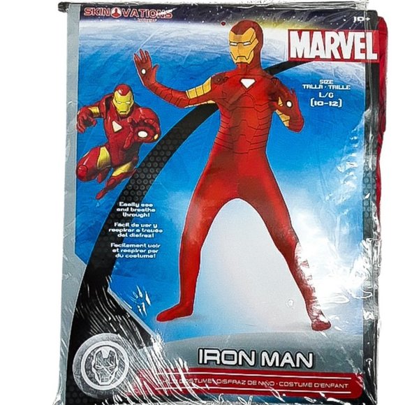 Marvel Other - Marvel Kids Iron Man Halloween Costume Bodysuit L - Boys Second Skin Costume